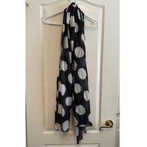 Black & White Oversized Cotton Polka Dot Scarf